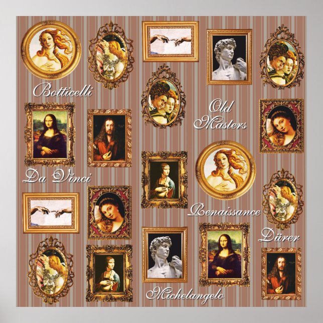 Renaissance Kunstgalerie Beige Mocha Mousse Poster (Vorne)