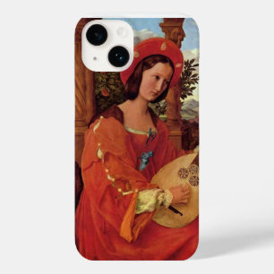 Renaissance Lady in Rot beim Lute spielen Case-Mate iPhone 14 Hülle