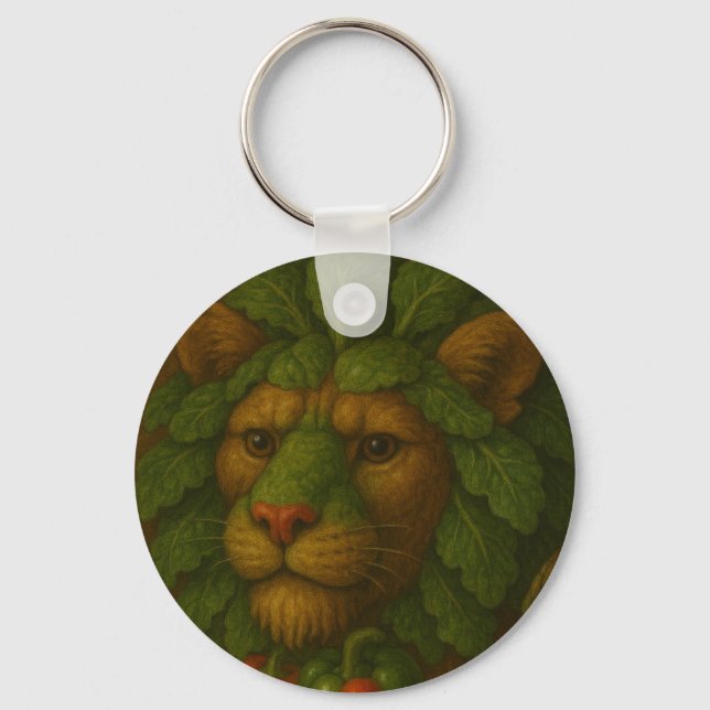 Renaissance Lion Portrait Schlüsselanhänger (Vorderseite)