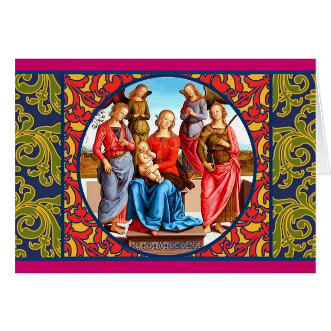 Renaissance Madonna und Kinderkarte (Vorderseite (Horizontal))