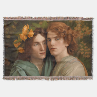 Renaissance Male Couple Throw Blanket Decke