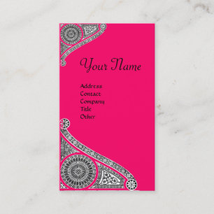 RENAISSANCE MONOGRAMM 4 rosa Visitenkarte