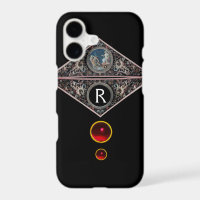 RENAISSANCE-MONOGRAMM MIT ROTEN RUBIN-EDELSTEINEN
