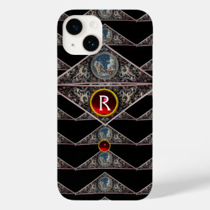 RENAISSANCE-MONOGRAMM, ROTE RUBIN-EDELSTEINE Schwa Case-Mate iPhone 14 Hülle