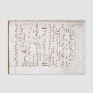 Renaissance-Musik mit handgeschriebener Note am En Seidenpapier