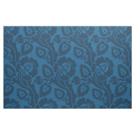 Renaissance Oblique Floral, preußisch blau Stoff