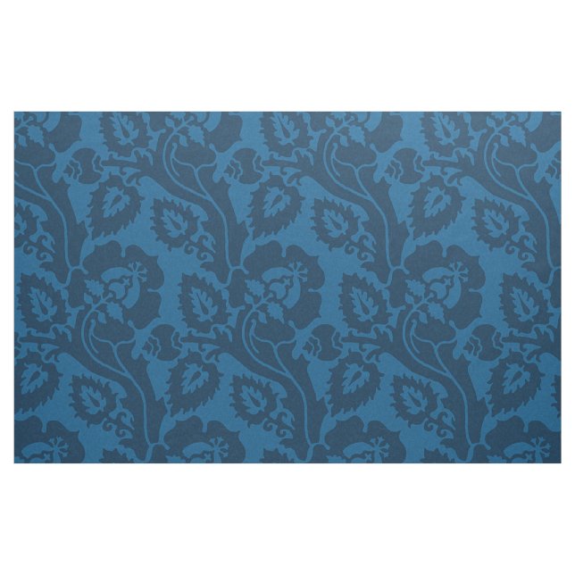 Renaissance Oblique Floral, preußisch blau Stoff (Fat Quarter (45,7 x 55,9 cm))