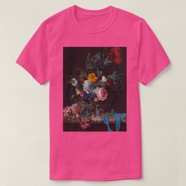 Renaissance painting still life with flowers T-Shirt (Design vorne)