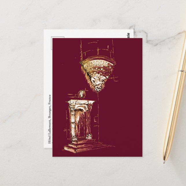 Renaissance-Palast, Bourges, Frankreich Postcard Postkarte (Vorderseite/Rückseite Beispiel)