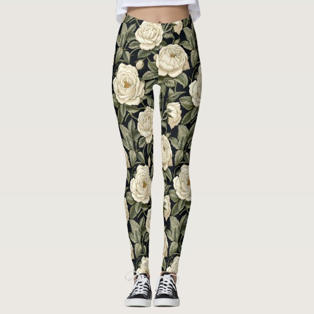 Renaissance Romance - William Morris Inspiriert Leggings (Vorderseite)