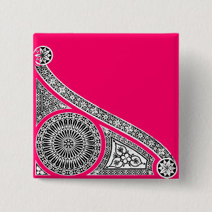 RENAISSANCE Schwarz-weiße Architektur Button