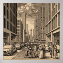 Renaissance-Stadt Zeichnend