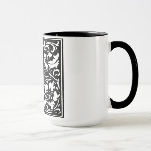 Renaissance-Stil Alphabet Buchstabe J Auf Tasse