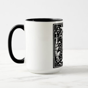 Renaissance-Stil Alphabet Buchstabe L Auf Tasse