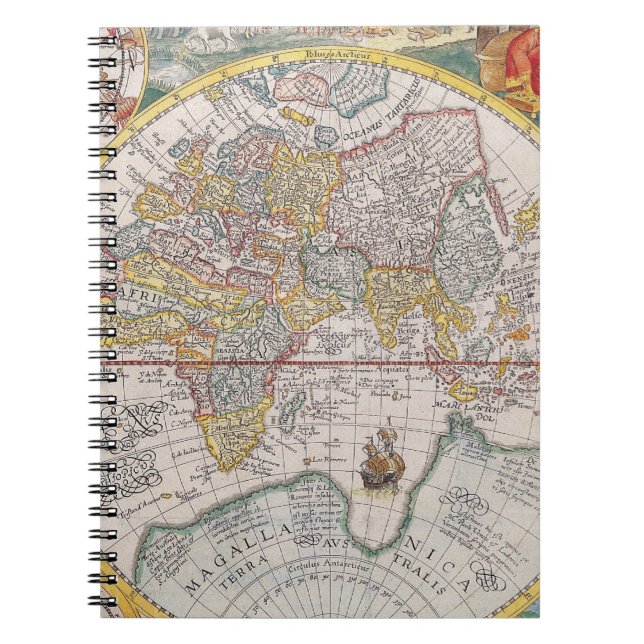 Renaissance Style Europe Map Notebook Notizblock (Vorderseite)