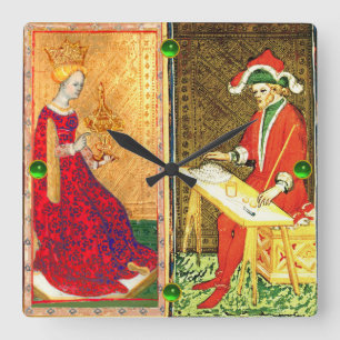 RENAISSANCE TAROTS / MAGIKANISCHE UND KUPPENQUEEN QUADRATISCHE WANDUHR