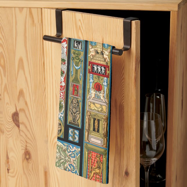 Renaissance-Themen Textilien und Stoffe Geschirrtuch (Drittel gefaltet)