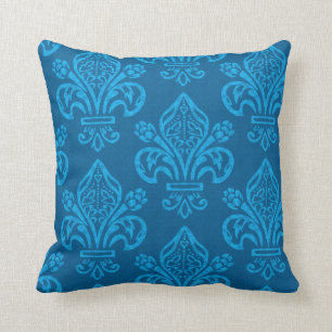 Renaissance Türkgrün Fleur de Lys Elegant Kissen