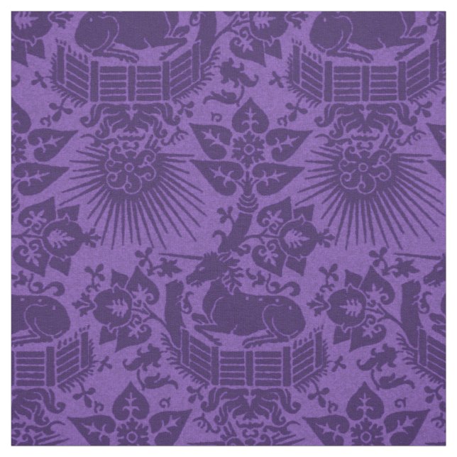 Renaissance Unicorn Garden, Amethyst Stoff (Muster)