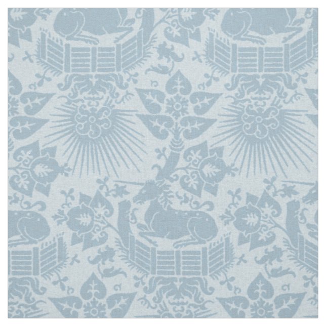 Renaissance Unicorn Garden, Sky Blue Blue Stoff (Muster)