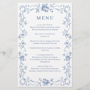 Renaissance Verziert Dusty Blue Floral Wedding Men