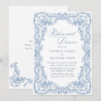 Renaissance Verziert Dusty Blue Probe Dinner