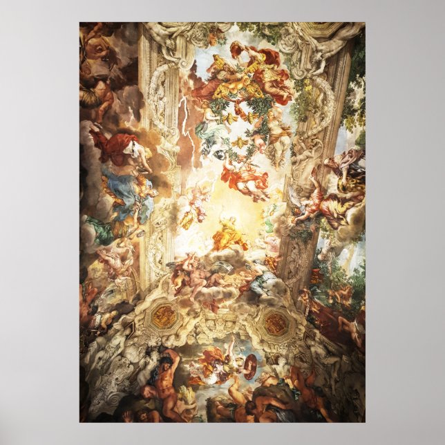 Renaissance-Wandgemälde an der Decke Poster (Vorne)