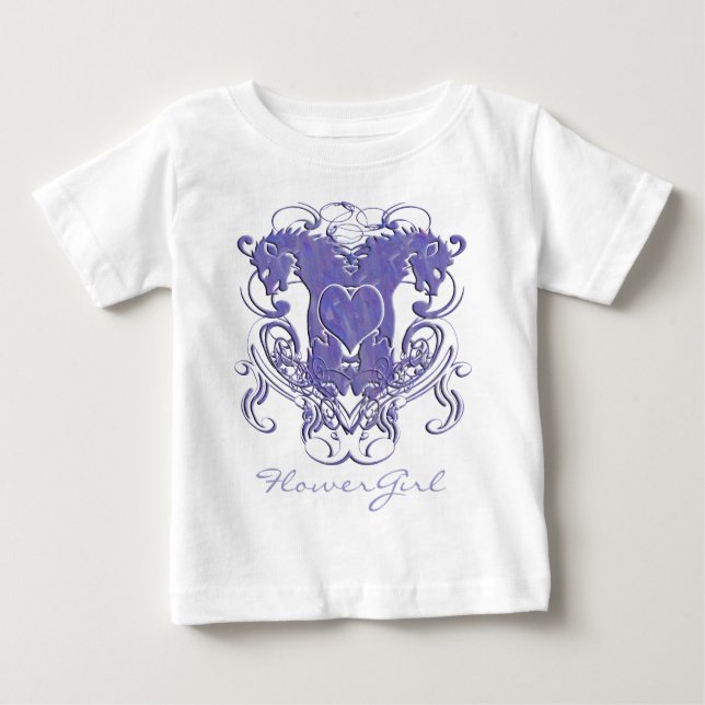 Renaissance Wedding Flower Girl Ruffle Baby T-shirt (Vorderseite)