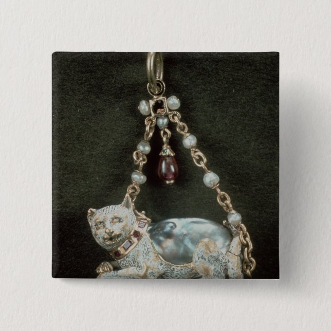 Renaissancekatzenanhänger Button (Vorderseite)