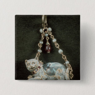 Renaissancekatzenanhänger Button