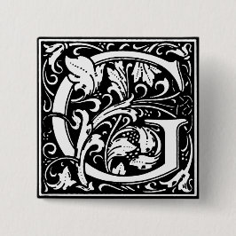 Renaissancestil Alphabet Letter G - Button