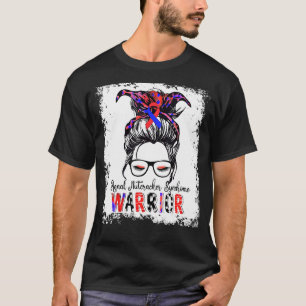 Renal Nutcracker Syndrom Warrior Blue Red Ribbon T-Shirt