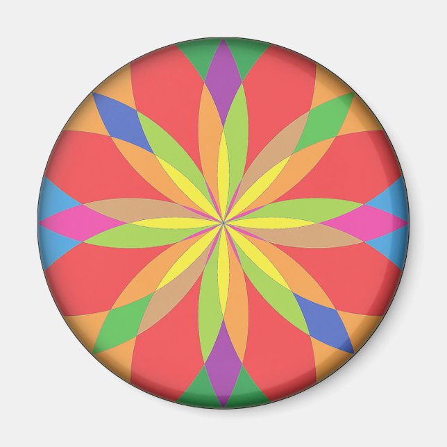 RenascencePub Bright Vibrant Colors Kühlschrankmag Magnet (Vorne)