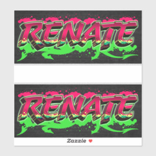 Renate Vorname Name Graffiti Aufkleber Sticker