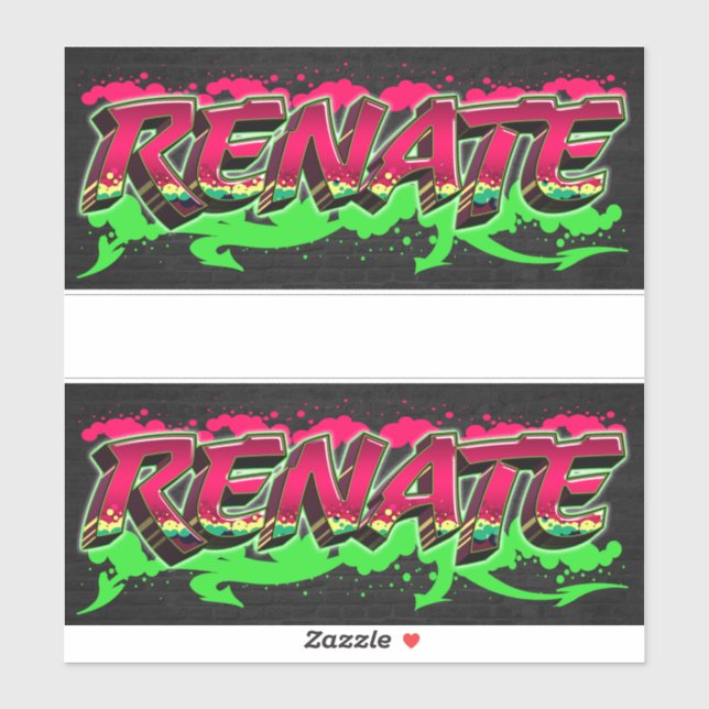 Renate Vorname Name Graffiti Aufkleber Sticker (Blatt)