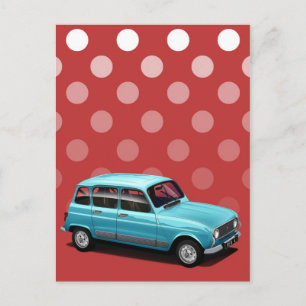 Renault 4L Postkarte