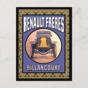Renault Brothers Vintage Car Postkarte