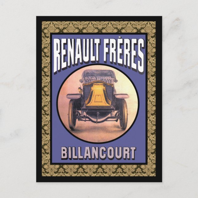 Renault Brothers Vintage Car Postkarte (Vorderseite)