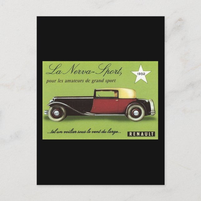 Renault Postkarte (Vorderseite)