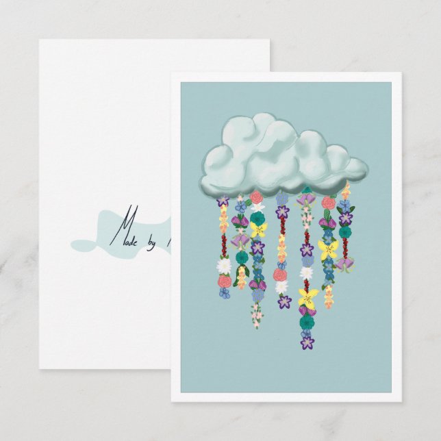 Rendere Blume Begleitkarte (Vorne/Hinten)