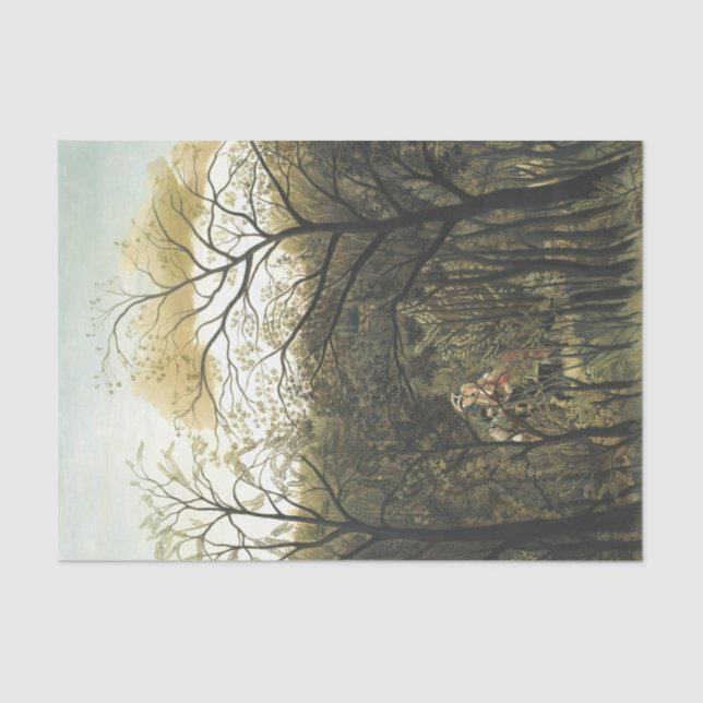 Rendezvous im Wald, Henri Rousseau Seidenpapier (Vorderseite)