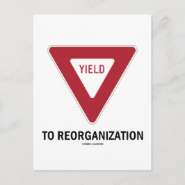 Rendite auf Reorganisation (Spaß für Wirtschaftswi Postkarte