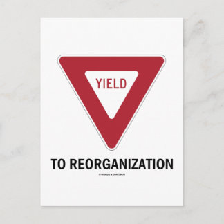 Rendite auf Reorganisation (Spaß für Wirtschaftswi Postkarte