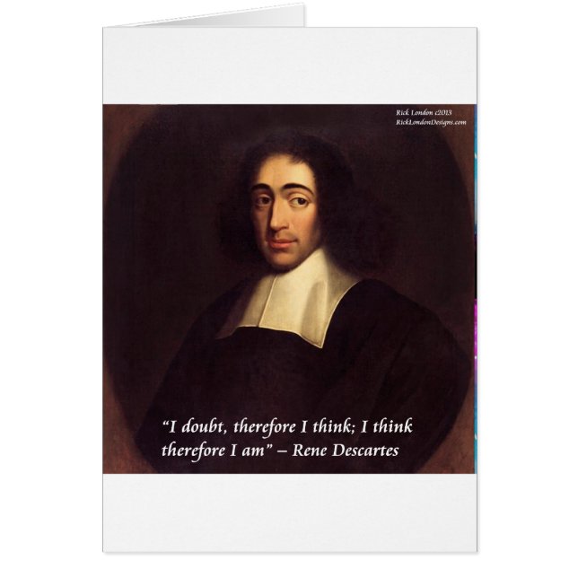 Rene Descarte Ich denke, daher bin ich Zitat (Vorne)