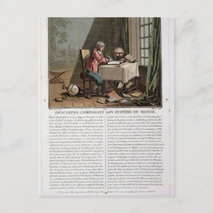 Rene Descartes (1596-1650) schrieb sein Weltsystem Postkarte