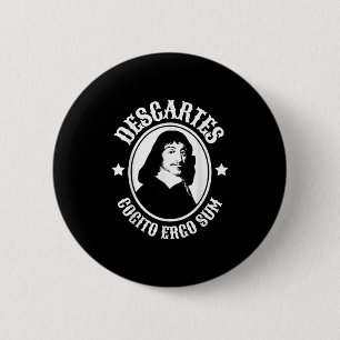 Rene Descartes Cogito Ergo Sum Quote Button