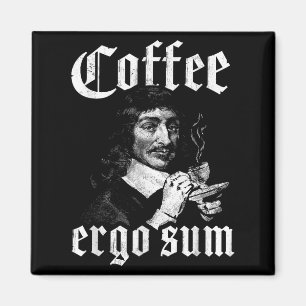 René Descartes Grundsätze Philosophie Kaffee Ergo  Magnet