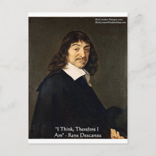 René Descartes "Ich denke, also" Geschenke & Karte