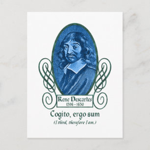 René Descartes Postkarte