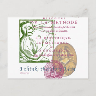 Rene Descartes Postkarte